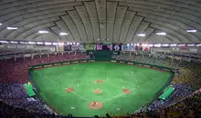 Baseball en el Tokyo Dome Stadium.
