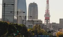 Quelques pas de course autour du Palais Impérial, avec la Tokyo Tower en toile de fond.