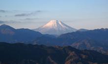 La vue sur le Mont Fuji depuis le Mont Takao