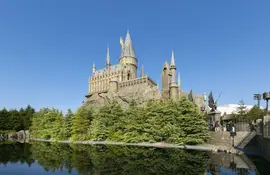 Hogwarts castle in Harry Potter section of Universal Studios Entertainment Park in Osaka, Japan