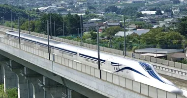 Maglev train on the Chuo Shinkansen Line, Japan