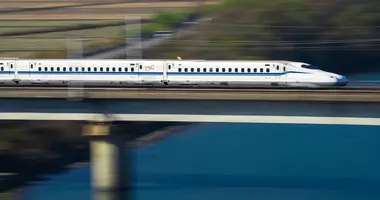 The Shinkansen bullet train