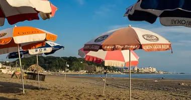 La playa de de Zaimokuza en Kamakura.