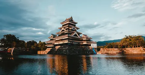 The moat in front of Matsumoto Castle