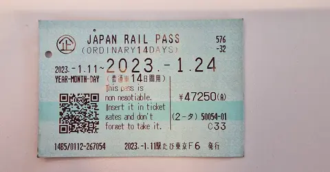 Japan Rail Pass ticket