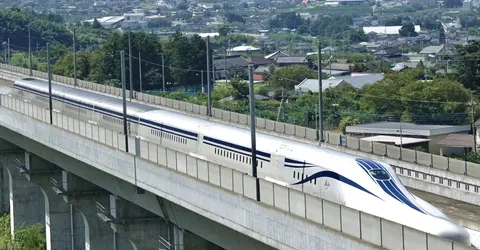 Maglev train on the Chuo Shinkansen Line, Japan