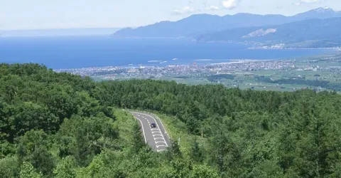 La côte de Niseko, sur l'île de Hokkaido