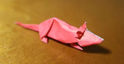 Un rat en origami