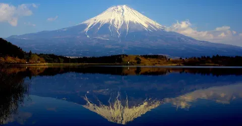 Lac Tanuki & mont Fuji en reflet