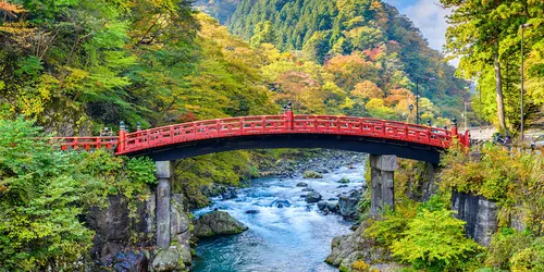 Japanese style bridge in Nikko