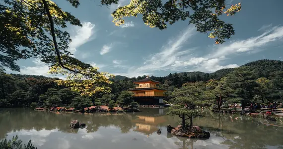Pond in front of Kinkakuji Temple, Kyoto