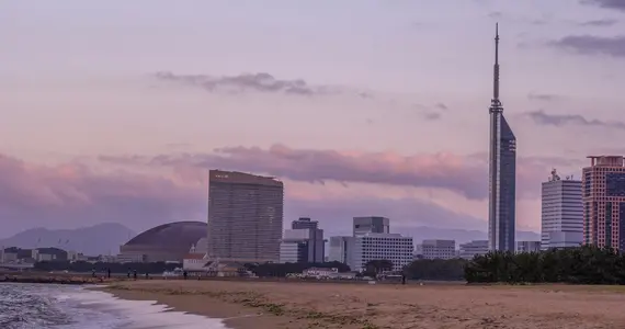 fukuoka city view beach