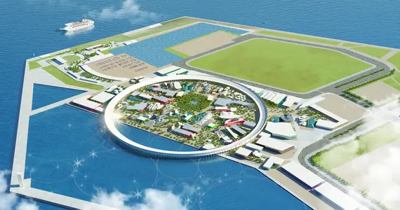 Yumeshima artificial island, the site of Expo 2025 Osaka